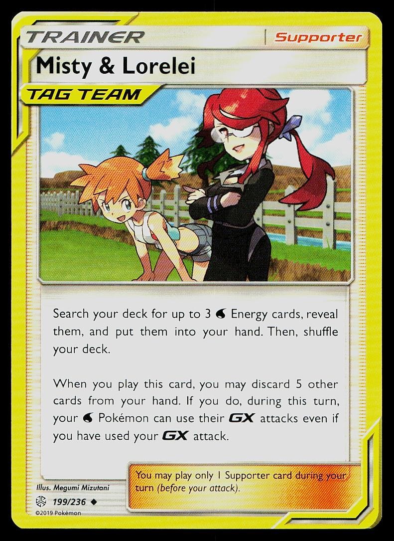 Pokemon Card Cosmic Eclipse Misty & Lorelei 199/236 Uncommon
