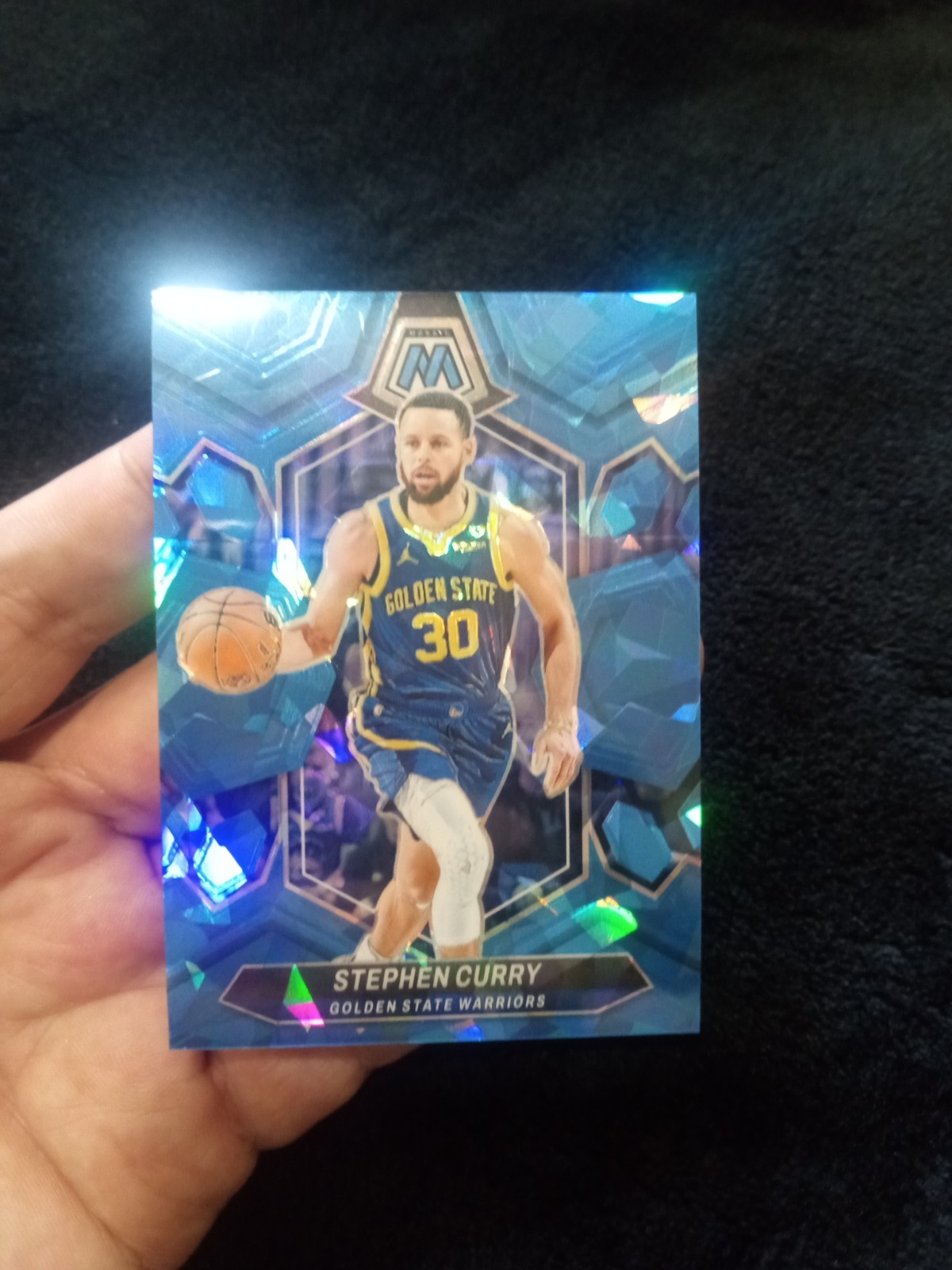 2024 Golden State Warriors Stephen Curry Blue Cracked Ice Mosaic 110/125 No.3