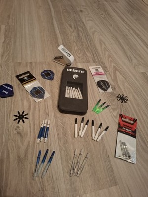 Steeldart, Dartzubehör, Schäfte Flights Nitro Unicorn+Case + Flightlocher Top