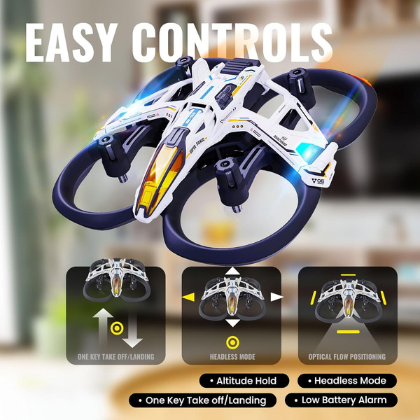 Alternate view of Mach 500 Tiny Drones Kids, Mini Micro Nano Indoor Quadcopter Age 8-12