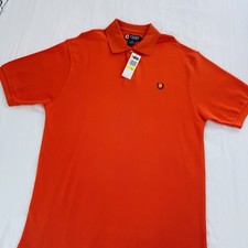 Chaps Men  s Polo Shirt, Orange, M, NWT  READ 