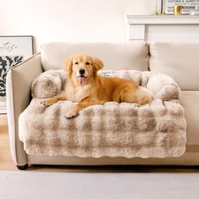 Pet Fluffy Fuzzy Calming Dog Couch Bed Sofa Protector Washable Pets Mat for L...