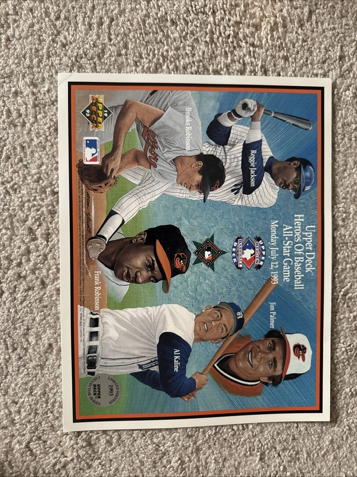 1993 Upper Deck Heroes Of Baseball All-Star Game Commemorative Sheet - Image 1 of 1
