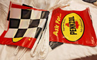 Vintage Pennzoil Race Car Banner w/ Checkered Flag Vinyl Lot of 2 Runs NASCAR — photo 2