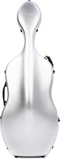 Eastman CACL30 Cello Case with Wheels - 4/4 Size, Silver 2-pack Bundle