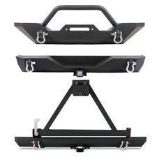 Front Rear Bumper Fits 1987-2006 Jeep Wrangler Tj Yj Powder Coated W D-rings Front Rear Bumper Fits 1987-2006 Jeep Wrangler Tj Yj Powder Coated W D-rings