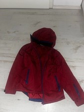 Pocopiano Rote Ski Jacke, Größe 152, Gefüttert, Kapuze, Unisex