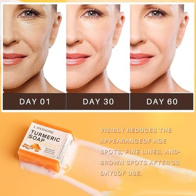 Turmeric Soap For Face & Body ~Smooth Skin Reduce Anti Aging Support