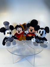 Disney Store Mickey Mouse Through The Years Bean Bag Plush Set of 4