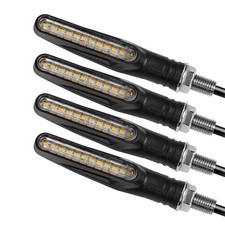 4 Frecce Moto LED Sequenziali Universali Indicatori Direzione Arancio Luce Forte
