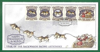 DISCWORLD HAPPY HOGSWATCH COVER YEAR BACKWARD FACING ARTICHOKE. TERRY PRATCHETT