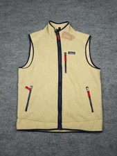 Patagonia Retro Pile Fleece Vest Men's Large El Cap Khaki Full Zip NWT