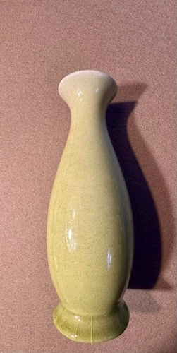 1946 Rookwood Pottery Bud Vase Green Flame Mark Chartreuse Shape No. 357F
