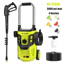 Electric Pressure Washer 3800 PSI Max 2.0 GPM Power Washer with 4 Nozzles Green