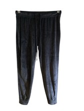 House of Harlow 1960 Track Pants Jogger Women S Velour Gathered Ankle Plum Gray