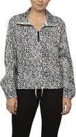 Hurley Damen Jacke Woven Windbreaker Windjacke Laufjacke, Schwarz/Weiß, S