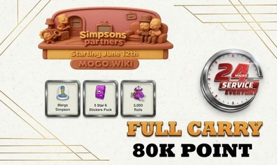 INSTANT FINISHED S!MPS0NS-PARTNER EVENT-MONOPOLY-GO FULL CARRY 80K POINT 24HOUR