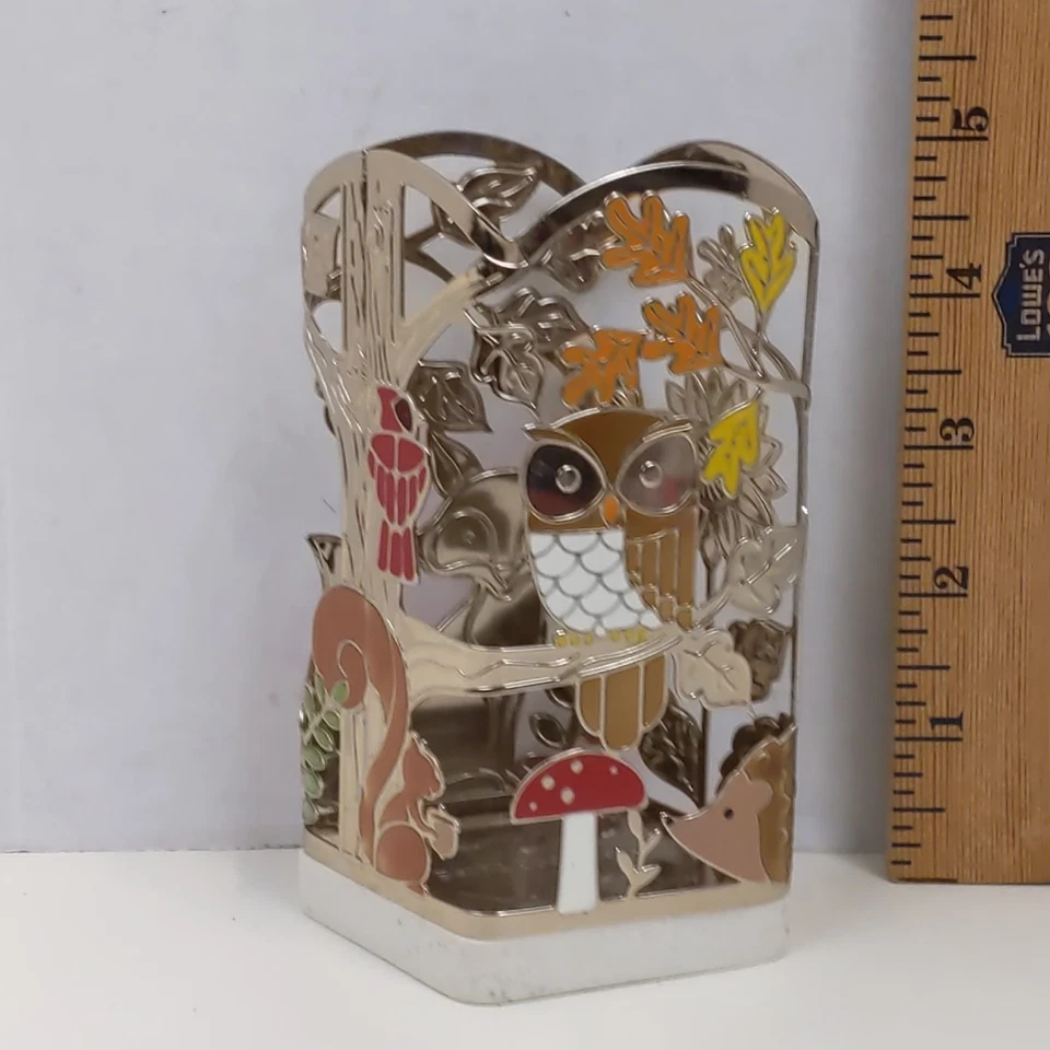 Soporte dispensador de jabón Bath & Body Works Woodland Animals hojas de otoño de búho zorro Foto 2 de 4