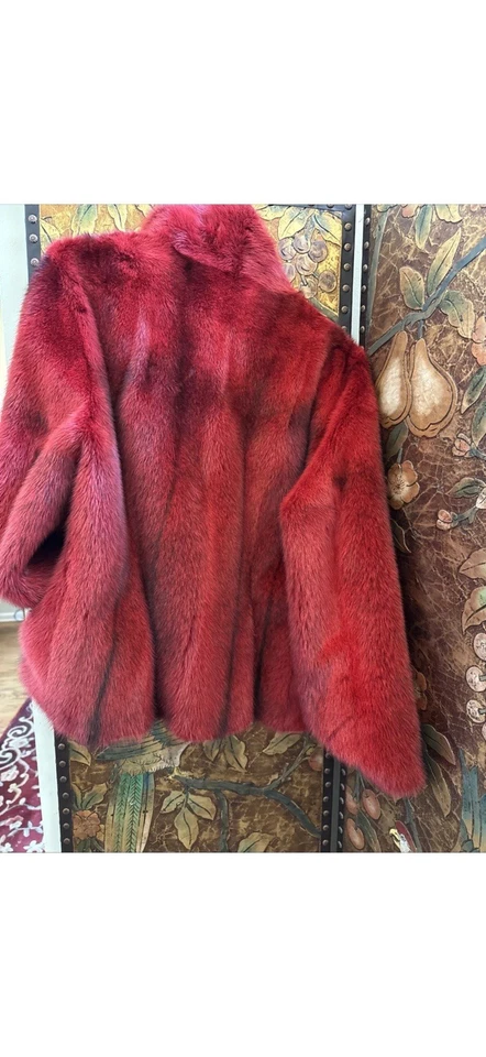 Reversible Mink and Leather Snake Print Jacket Size Medium - Image 3 of 4