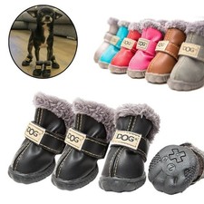 4Pcs/Set Waterproof Pet Snow Boots Soft Dog Rainshoes Winter Pet Dog Shoes