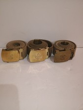 Boy Scout Belts 3 BSA Boy scouts Of America Vintage Brass Belt Buckles W/Belts
