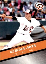 2018 Bowie Baysox Choice #2 Keegan Akin Alma Michigan MI Baseball Card