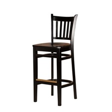 Oak Street Mfg WB102BLKBLK Verticalback Black All Wood Barstool