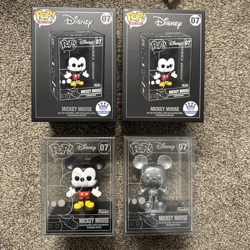 Funko Pop! Die-Cast Disney Mickey Mouse SET CHASE & COMMON Funko (Exclusive) #07