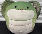 Squishmallows"Khaled" Cobra Snake 14"  Iridescent Scales Green Purple Plush Used — photo 1