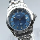 [Near MINT] OMEGA Seamaster 120m 2511.81 Blue Wave Dial Quartz Men's Watch JAPAN