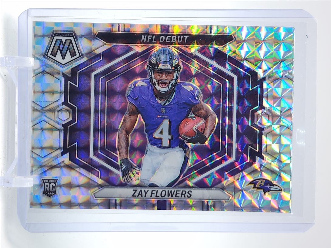 ZAY FLOWERS 2023 MOSAIC ROOKIE NFL DEBUT MOSAIC PRIZM RAVENS RC Q4587