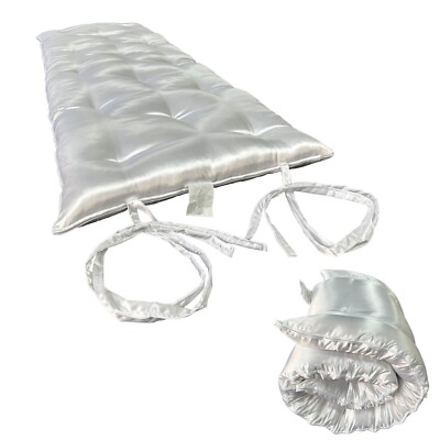 Twin Floor Rolling Futon Mattresses, Cotton Shikifuton 3 x39x 80 Satin White