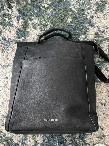 Cole Haan Grand Ambition Leather Convertible Backpack Bag - Missing Zip Pull Tab
