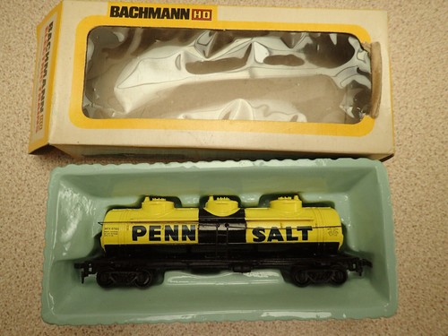 Spur HO Bachmann 0925 3 Kuppel Kesselwagen Pennsalt evtl. unbenutzt | Condition: Used