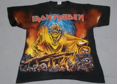 IRON MAIDEN Tシャツ 1995年製 LARGE Iron Maiden - Number of the Beast AOP 1995 vintage Shirt size XL