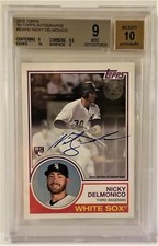 2018 Topps #83AND Nicky Delmonico '83 Topps White Sox RC Rookie AUTO BGS 9 MINT