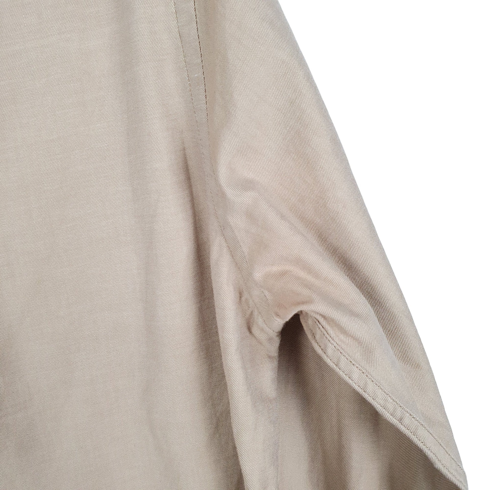 TOMMY HILFIGER Beige Shirt Custom Fit Long Sleeve Casual Cotton Mens S image 4