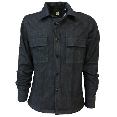 Jacket shirt man dark denim GMF 965 mod SP310 98% cotton 2% elastane