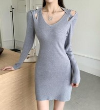 Women's V-neck halter neck Off-Shoulder Slim fit Package buttocks short dress 