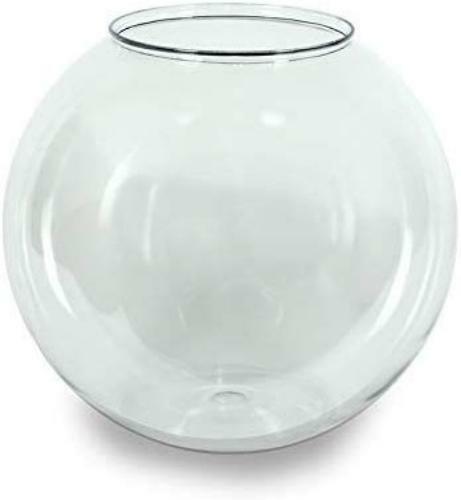 Boccia Per Pesci In Plastica Trasparente - Piccolo Acquario Da Tavolo Per Casa O Ufficio