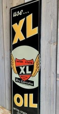 Antique Vintage Old Style XL Oil Vertical Sign 36" Tall