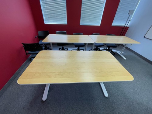 Bekant Ikea Table - Solid Wood with White Trim - Sit/Stand - Picture 7 of 8