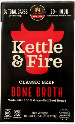 #ad 6 PACK Kettle amp; Fire Beef Bone Broth 16.9 oz $36.99