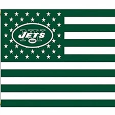 New York Jets 3x5 Foot American Flag Banner New