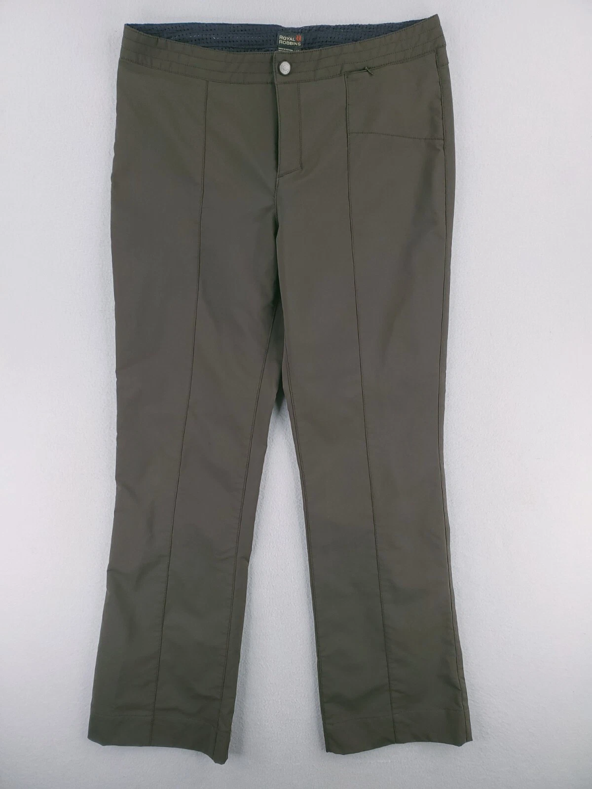 Royal Robbins Pants Womens 12 Green Bootcut Softshell Outdoor Hiking Stretch