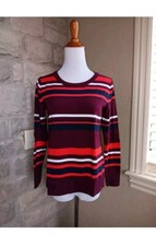 Pre Owned Gap Women's Sweater Long Sleeve Maroon Crewneck Sz XS