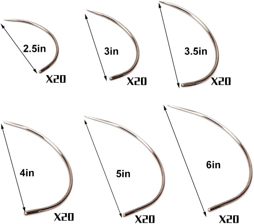 120 PIEZAS Agujas Curvas Agujas de Coser Curvas Aguja de Tejer para Alfombra Cuero Foto 2 de 4