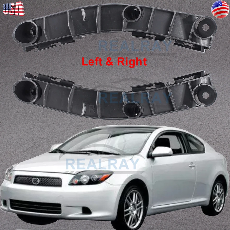 Left & Right Bumper Bracket For 2005-2010 Scion tC Front Driver & Passenger Side - Image 2 of 4
