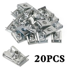 20x Fairing Clips M6 6mm Bodywork Panel Spire Clip Motorcycle Speed Clips U Nut`