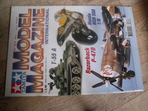 $$t Revue Tamiya Model Magazine N°63 T-55 A  Honda NSR 500  Razorback P-47D - Foto 1 di 1